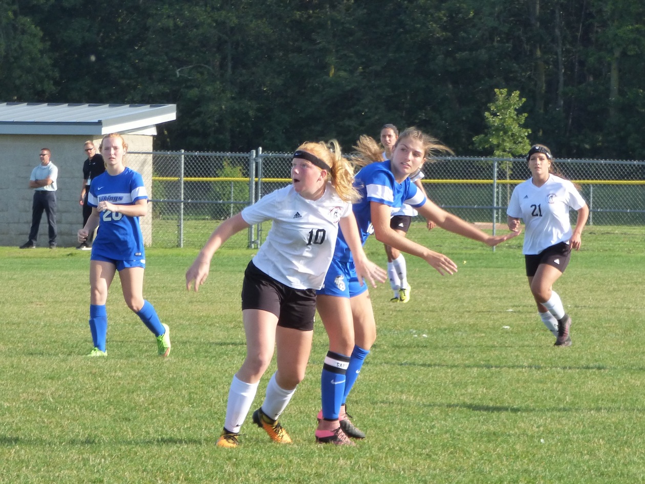 Erin Weir in action for the Falcons.